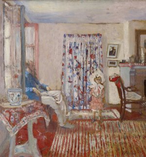 Le peintre Ker-Xavier Roussel et sa fille by Edouard Vuillard Oil Painting