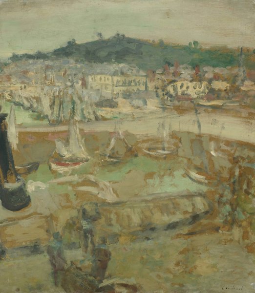 Le Petit Port, Honfleur  by Edouard Vuillard - Hand-Painted Oil Painting Reproduction