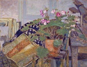 Le Pot de fleurs by Edouard Vuillard Oil Painting