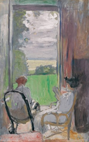 Lucy Hessel Et Jeanne Strauss Aux etincelles by Edouard Vuillard Oil Painting