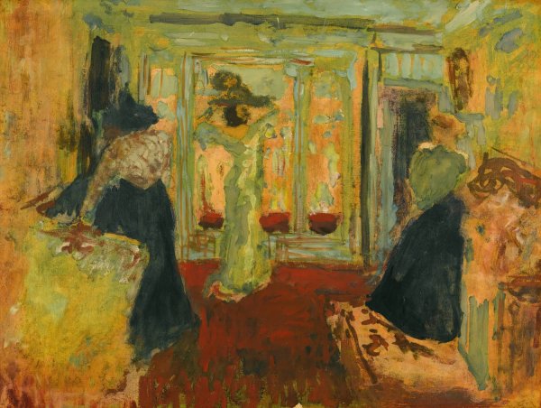 Madame Hessel Chez La Modiste  by Edouard Vuillard - Hand-Painted Oil Painting Reproduction