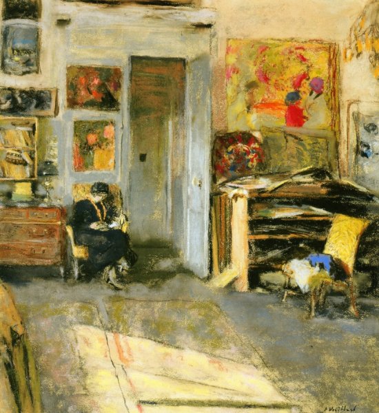 Madame Josse Hessel in Vuillard's Studio by Edouard Vuillard - Hand-Painted Oil Painting Reproduction