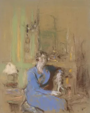 Madame Lucien Sauphar, Assise Dans Son Salon by Edouard Vuillard Oil Painting
