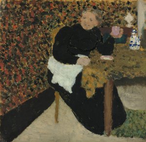 Madame Vuillard Avec Une Tasse Rose by Edouard Vuillard Oil Painting