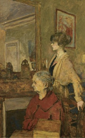 Madame Vuillard Et Annette, Rue De Calais by Edouard Vuillard Oil Painting