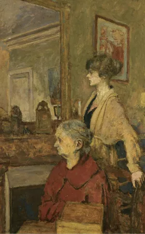 Madame Vuillard Et Annette, Rue De Calais by Edouard Vuillard Oil Painting