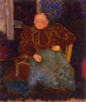 Madame Vuillard Seated by Edouard Vuillard Oil Painting