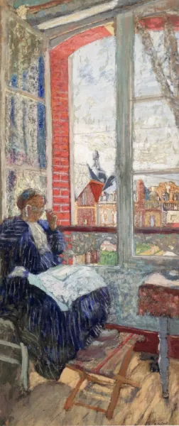 Madame Vuillard the the Hotel des Ducs de Normandie by Edouard Vuillard Oil Painting