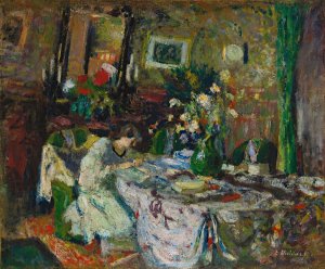 Marcelle Aron Dans La Salle a Manger Au Chateau-Rouge by Edouard Vuillard Oil Painting