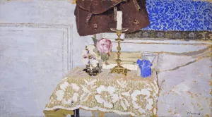 Nature morte au bougeoir (The Candlestick) by Edouard Vuillard Oil Painting