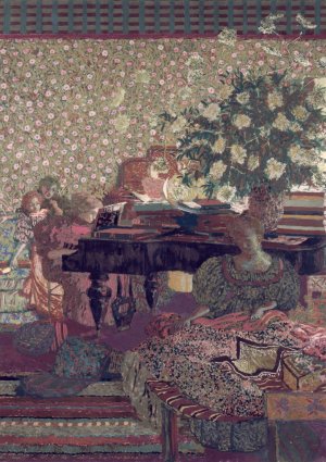 Personnages dans un interieur. La musique by Edouard Vuillard Oil Painting