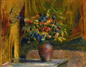Pieds-D'alouette Et Geraniums by Edouard Vuillard Oil Painting