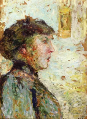 Portrait of a Woman in Profile Oil painting by Edouard Vuillard