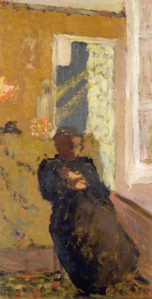 Seated Woman Dressed in Black by Edouard Vuillard - Oil Painting Reproduction