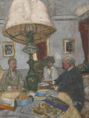 Sous La Grande Lampe a Saint-Jacut by Edouard Vuillard Oil Painting