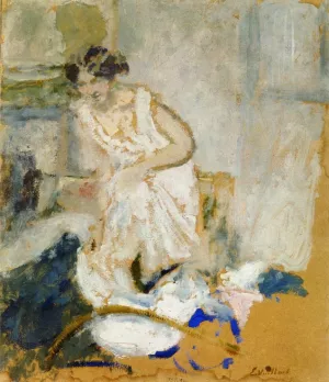 Study of a Woman in a Petticoat by Edouard Vuillard - Oil Painting Reproduction