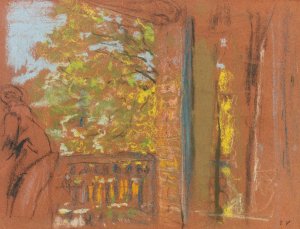 The Balcony At The Closerie Des Genets, Vaucresson by Edouard Vuillard Oil Painting