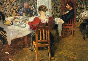 The End of Breakfast at Madam Vuillard's by Edouard Vuillard Oil Painting