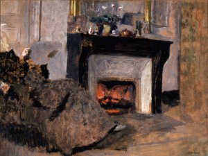 The Fireplace by Edouard Vuillard Oil Painting
