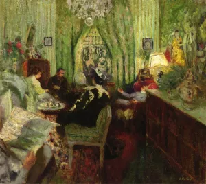 The Salon of Madame Aron by Edouard Vuillard - Oil Painting Reproduction