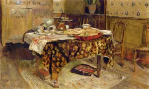 The Table Setting, Rue Truffaut Oil painting by Edouard Vuillard