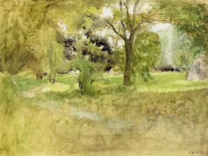 Trees in a Field Oil painting by Edouard Vuillard