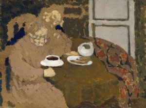 Two Women Drinking Coffee by Edouard Vuillard Oil Painting