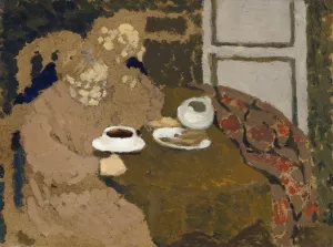 Two Women Drinking Coffee by Edouard Vuillard Oil Painting