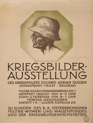 Kriegsbilderausstellung by Eduard Adrian Dussek Oil Painting
