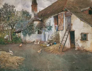 Bauernhof in NiederOsterreich Oil painting by Eduard Ameseder