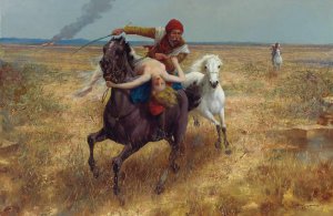 The Abduction by Eduard Ansen Hoffmann Oil Painting