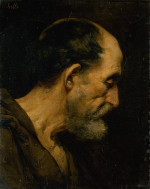 Head Study Of An Old Man Eduard Ballo by Eduard Ballo Oil Painting
