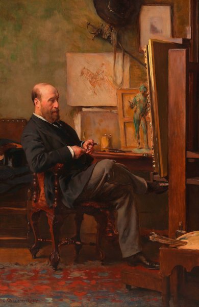 Main Product Photo of Die Zustimmung des Sammlers  Painting by Eduard Charlemont