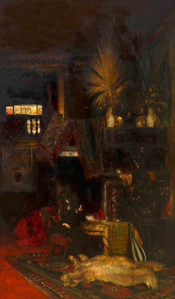 Main Product Photo of Makart in seinem Atelier  Painting by Eduard Charlemont