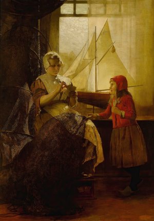 The Card Game by Eduard Charlemont Oil Painting