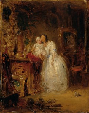 Gattin Und Tochter Des Kunstlers by Eduard Ender Oil Painting