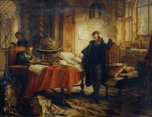 Kopernikus, die Bahnen der Gestirne aufzeichnend by Eduard Ender Oil Painting