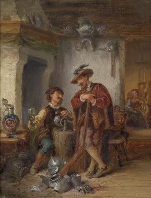 Zechende Soldaten by Eduard Ender Oil Painting