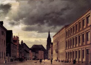 Klosterstrasse by Eduard Gaertner - Oil Painting Reproduction