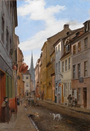 Parochialstrasse in Berlin by Eduard Gaertner Oil Painting