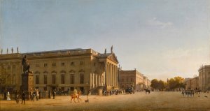 The Royal Opera, Unter den Linden, Berlin by Eduard Gaertner Oil Painting