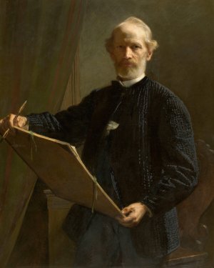 Self Portrait by Eduard Julius Friedrich Bendemann Oil Painting