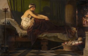 The Awakened Penelope Waits for the Return of Ulysses by Eduard Julius Friedrich Bendemann Oil Painting