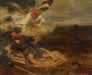 Elias by Eduard Karl Franz Von Gebhardt Oil Painting