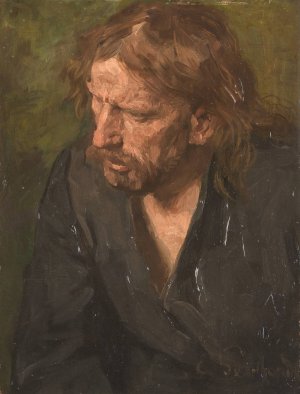 Portrait of a man by Eduard Karl Franz Von Gebhardt Oil Painting