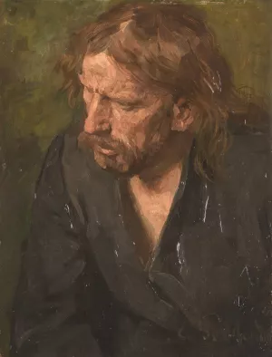 Portrait of a man Oil painting by Eduard Karl Franz Von Gebhardt