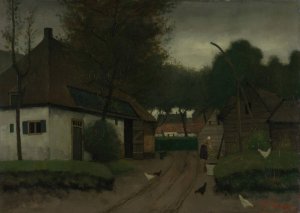Farmstead by Eduard Karsen Oil Painting