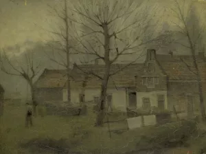 Houses in a Village by Eduard Karsen Oil Painting