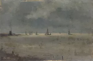 The Zuider Zee by Eduard Karsen Oil Painting