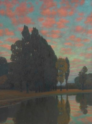 Gluhwolken by Eduard Kasparides Oil Painting